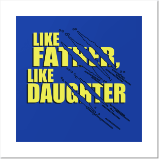 Cool Superhero Mutant Inspired Matching Outfit Shirt For Father And Daughter Posters and Art